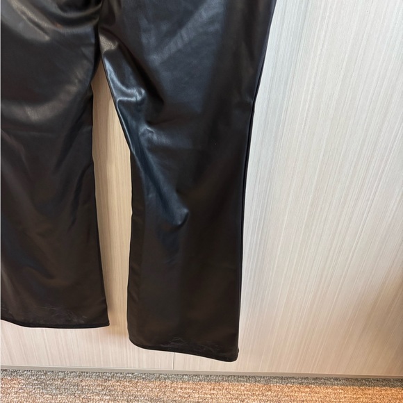 H&M Divided Chic Black Vegan Leather Pants Boot Cut NWT Size 18 - Picture 7 of 10